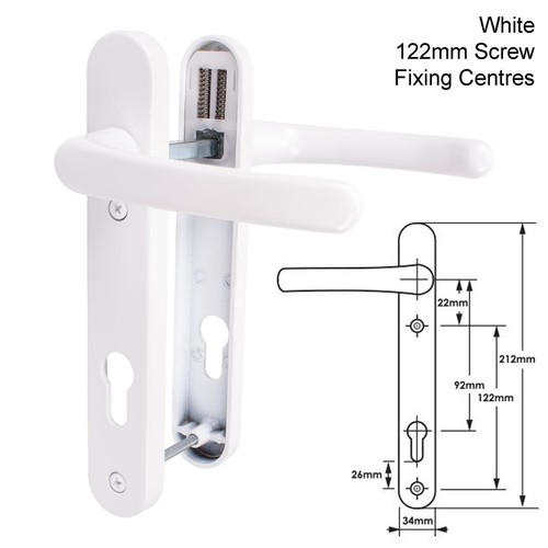 Upvc door handle 92pz sprung - handle,