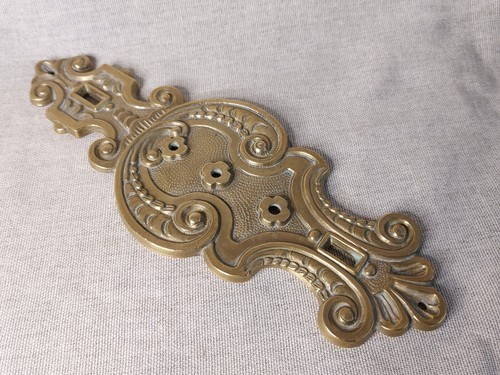 Vintage brass door knob - brass, back