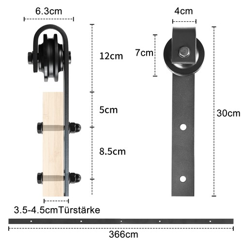 12ft sliding door kit - door,
