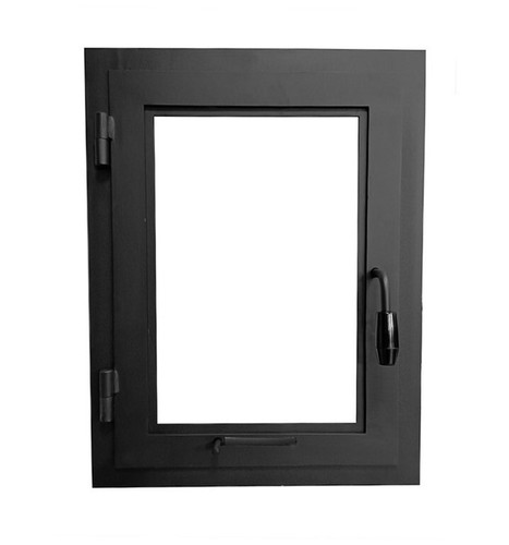 Fireplace door with - flange, |