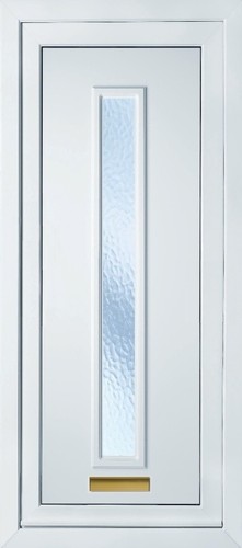 White full height upvc door - white,
