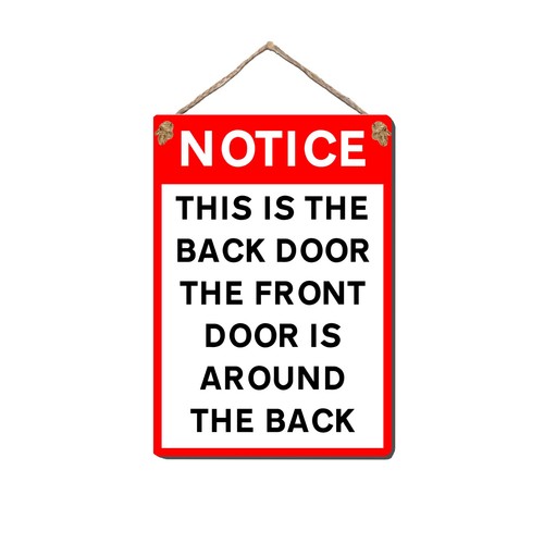 Metal wall sign - sign, notice!