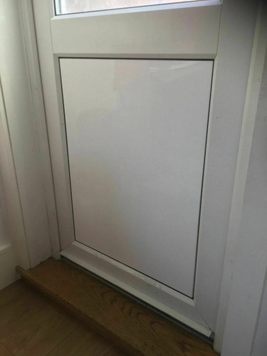 Gloss white back door blanking - white,